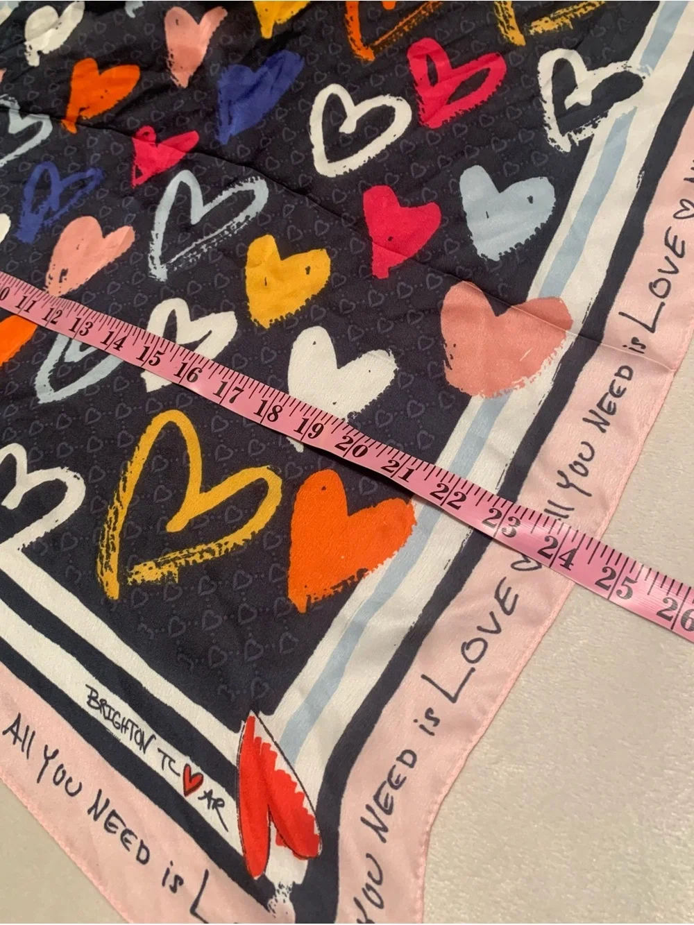 BRIGHTON “Color of Love” scarf designed by Tom Clancy GUC (Preloved)